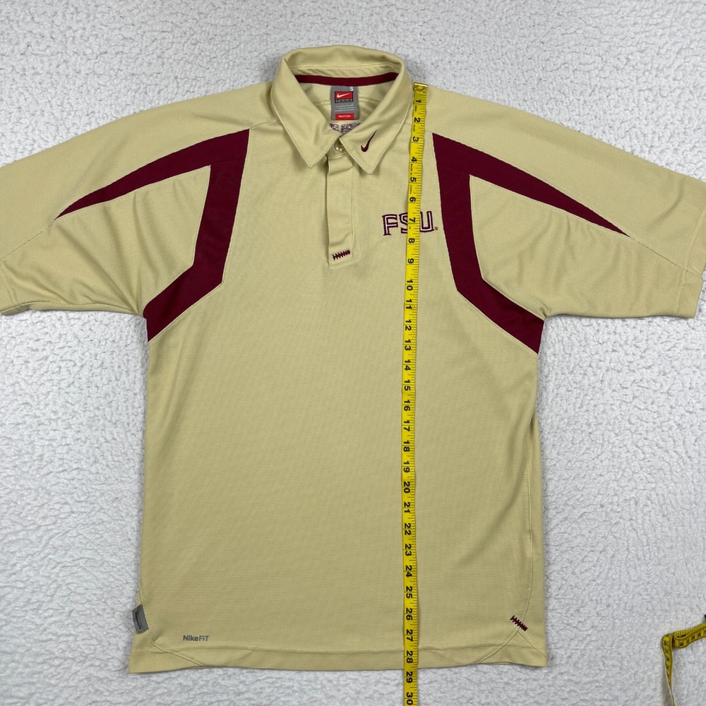 FSU Polo Shirt Men Small Gold Florida State Seminoles Nike ACC College NCAA - Picture 5 of 9
